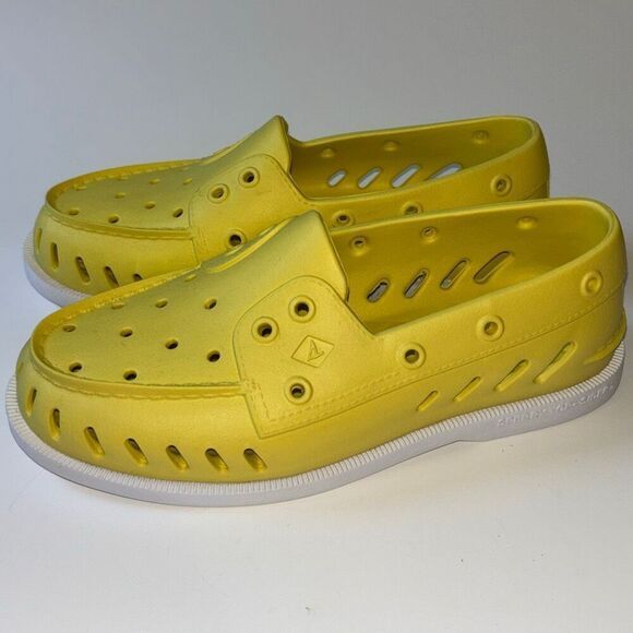 New Unisex Sperry Top Sider Float Boat yellow shoe deck W 7.5 - Picture 3 of 7
